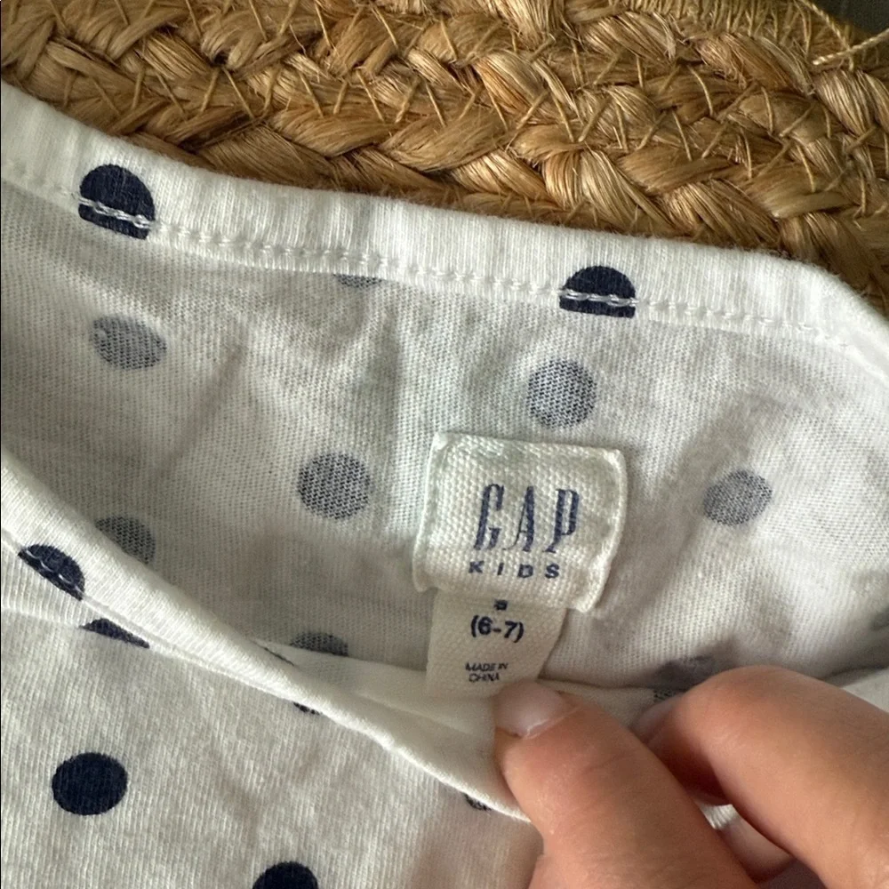 Baby gap Polka dot cotton Dress. Size 6-7